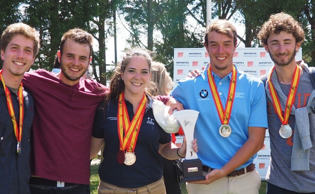 Victor Pastor and the University of Málaga-UGPM runners-up in the Spanish University Golf Championship 2016