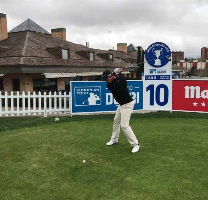 Víctor Pastor debuting in the European Tour, at the Spanish Open